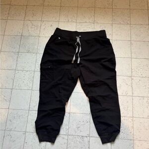 FIGS Technical Collection Jogger Pants - Black XL Petite